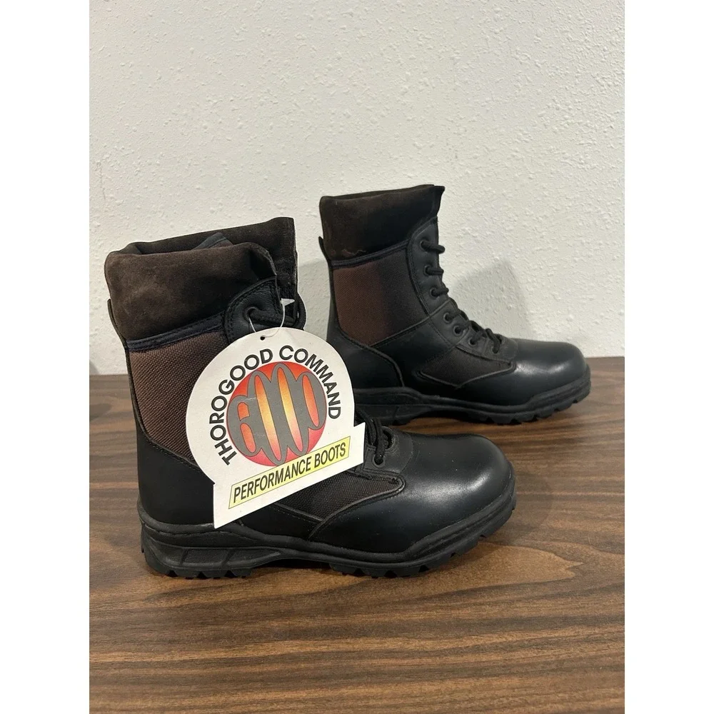NEW Vintage Thorogood Command 6000 Tactical Boots Lace Up 534-6087 Size 7W Black